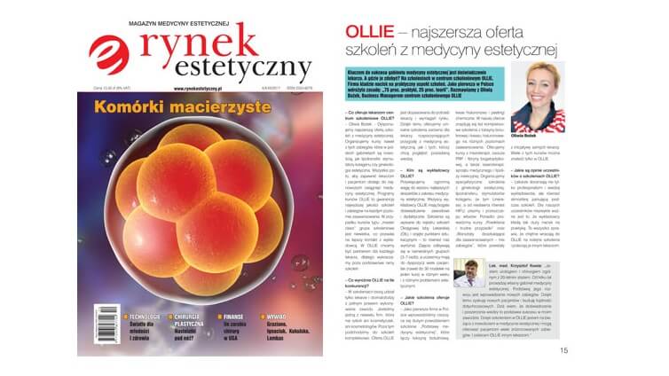 O tym jak rozwijać gabinet medycyny estetycznej i o najszerszej ofercie szkoleń rozmawia Rynek Estetyczny z Oliwią Bożek