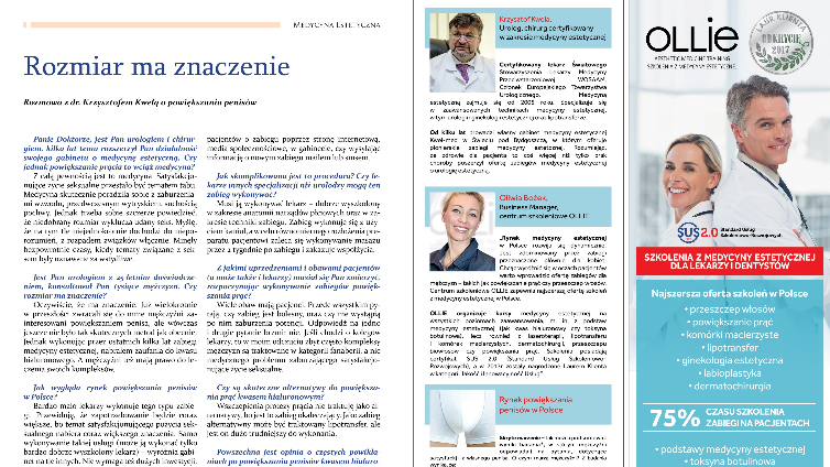 O urologii estetycznej – rozmowa kwartalnika AAAAM z wykładowcą OLLIE, urologiem i chirurgiem Krzysztofem Kwelą