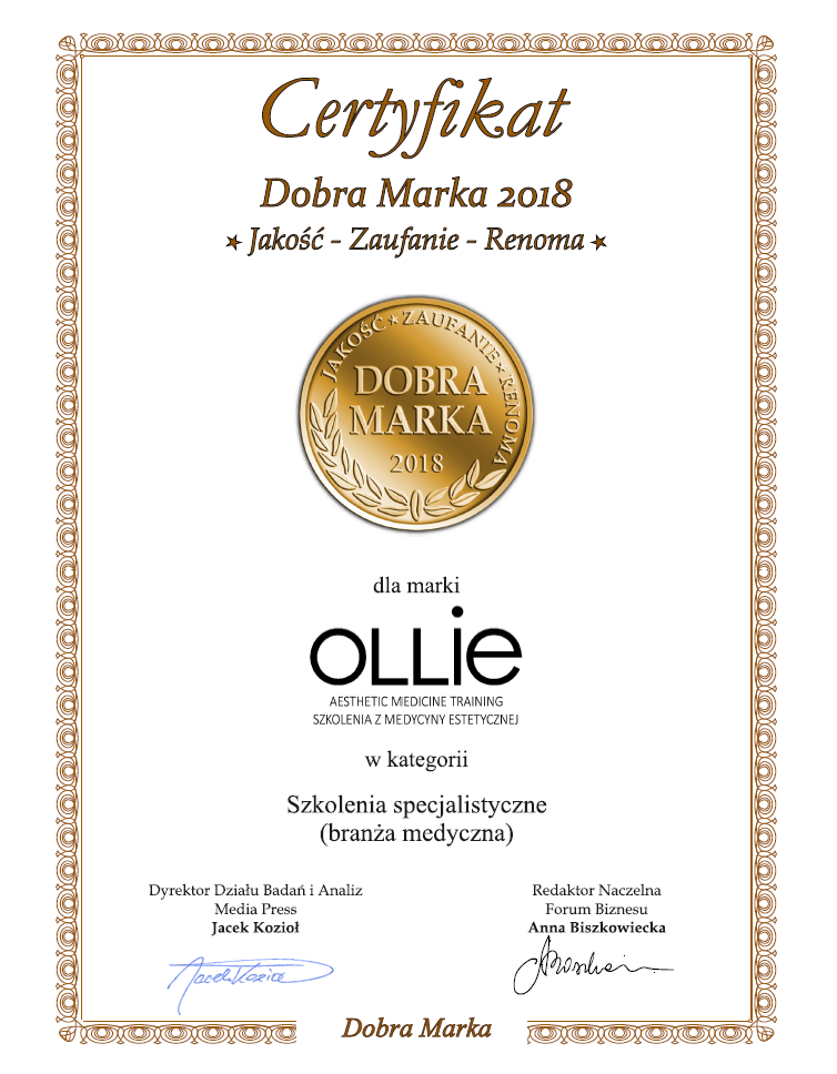 Dobra marka 2018 - jakość, zaufanie, renoma - znajdziecie to w OLLIE
