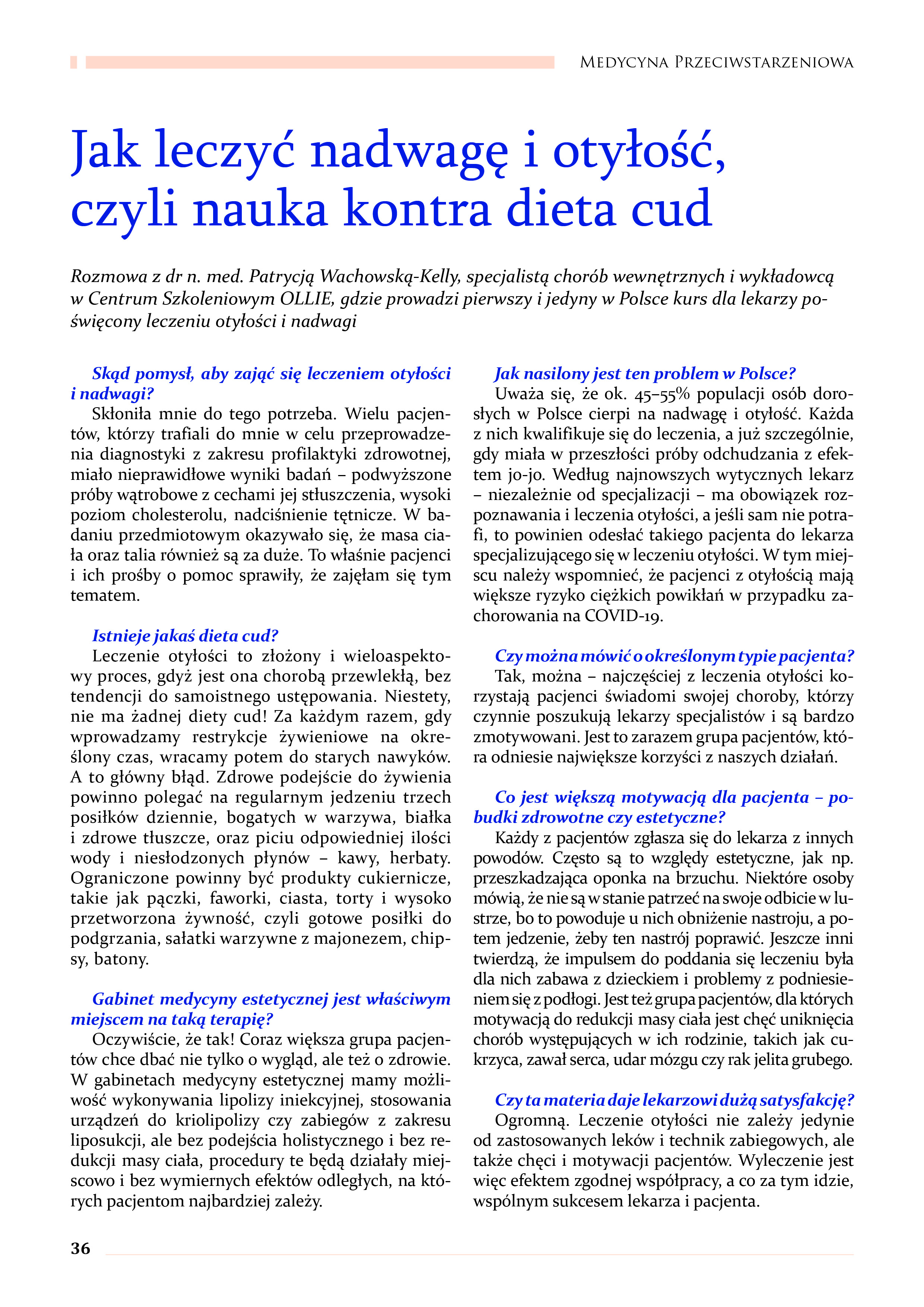 Jak leczyć nadwagę i otyłość – wywiad